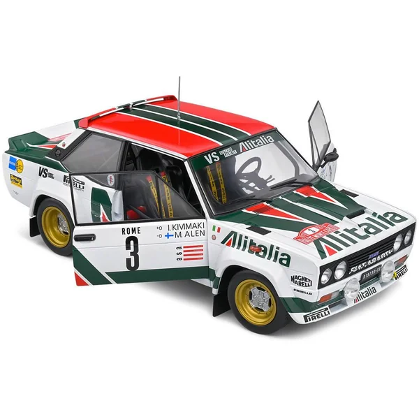 1/18 VOITURE FIAT 131 ABARTH WHITE 3 ALEN -KIVIMAKI RALLYE MONTECARLO 1979