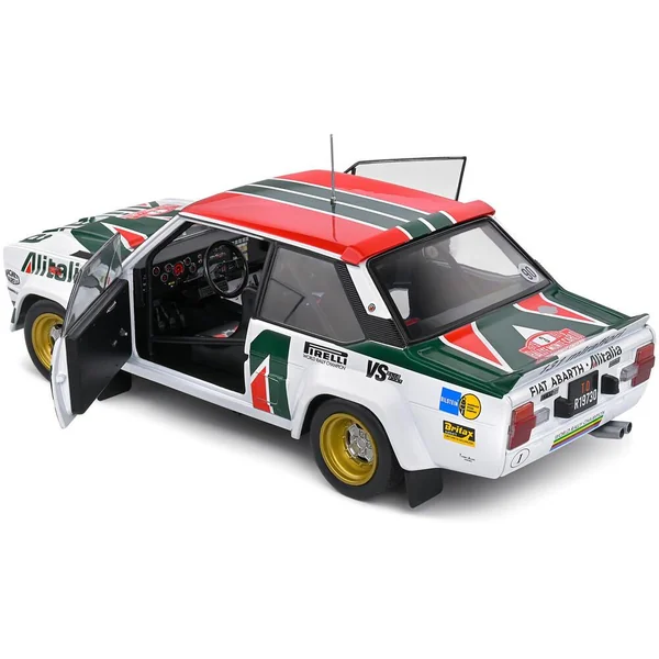 1/18 VOITURE FIAT 131 ABARTH WHITE 3 ALEN -KIVIMAKI RALLYE MONTECARLO 1979