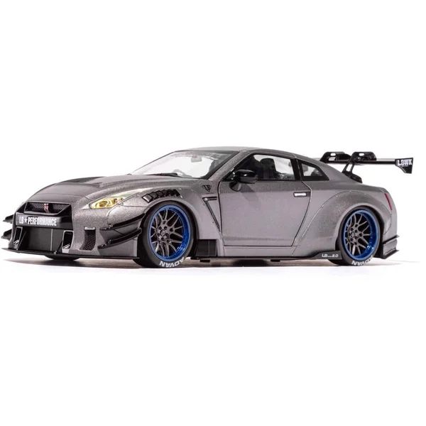 1/18 VOITURE NISSAN GT-R R35 LIBERTY WALK BODY KIT 2.0 ARGENT 2023