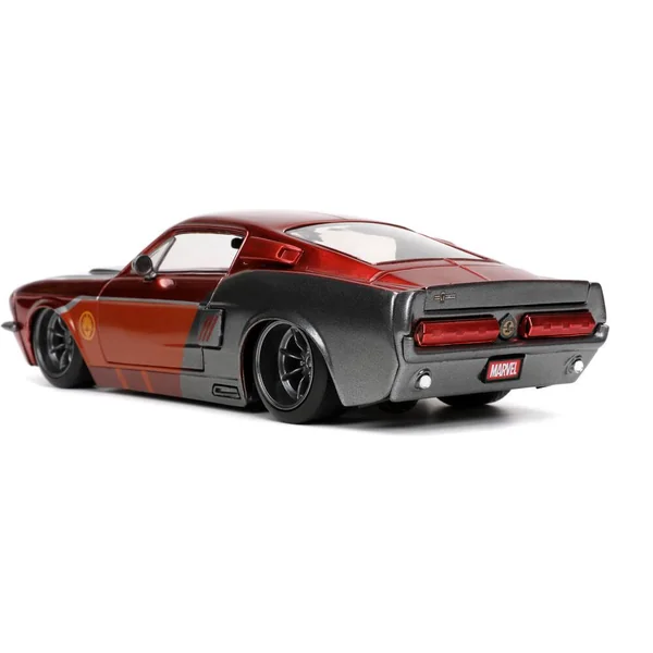 1/24 MARVEL - VOITURE FORD MUSTANG SHELBY GT500 W - STAR LORD FIGURE RED 1967