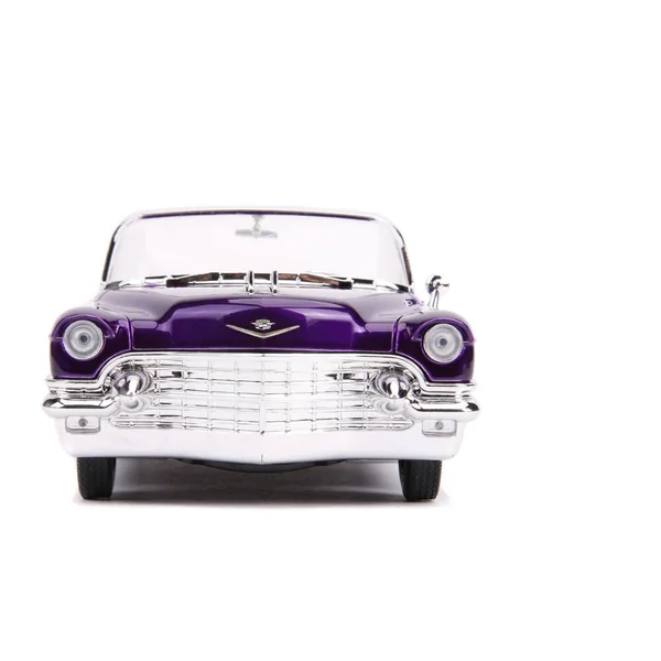 1/24 VOITURE - CADILLAC ELDORADO W -DANCING ELVIS FIGURE PURPLE HOLLYWOOD RIDES 1956