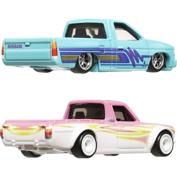 1/64 HOT WHEELS - COFFRET CAR CULTURE PREMIUM 2 VEHICULES - DATSUN SUNNY TRUCK ET CUSTOM 93 NISSAN
