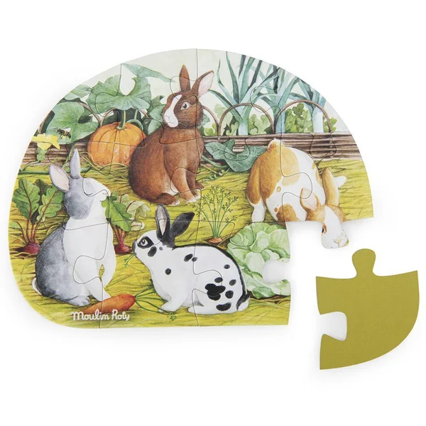 4 MINI PUZZLES DES ANIMAUX (4X12 PIECES) LE JARDIN DU MOULIN