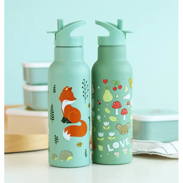 A Little Lovely Company - bouteille en acier inoxydable, 500 ml - amis de la forêt