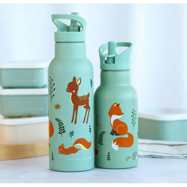 A Little Lovely Company - bouteille en acier inoxydable, 500 ml - amis de la forêt