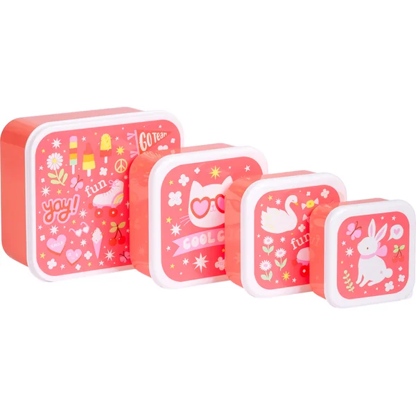 A Little Lovely Company - ensemble de quatre boîtes à lunch - amusement