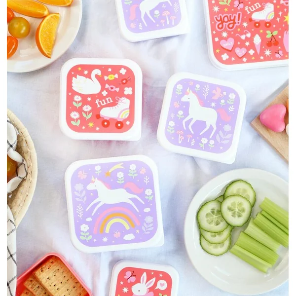 A Little Lovely Company - ensemble de quatre boîtes à lunch - amusement