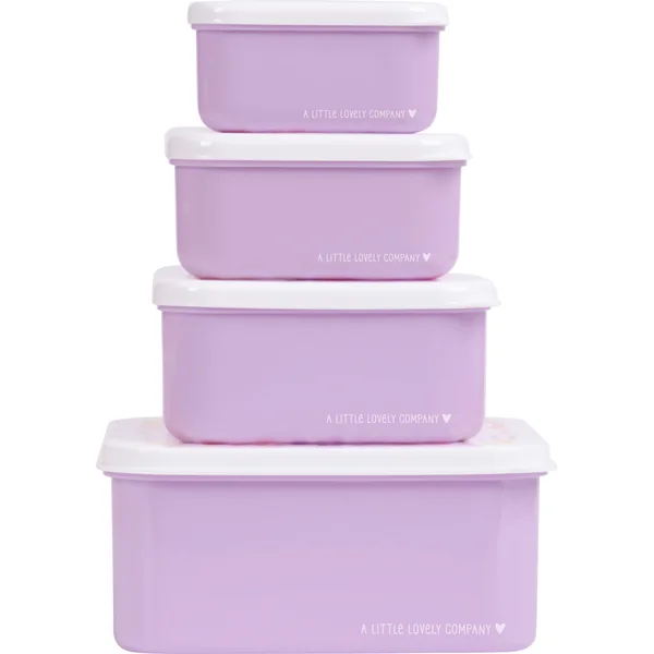 A Little Lovely Company - ensemble de quatre boîtes à lunch - jardin fleuri