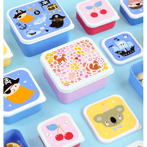 A Little Lovely Company - ensemble de quatre boîtes à lunch - jardin fleuri