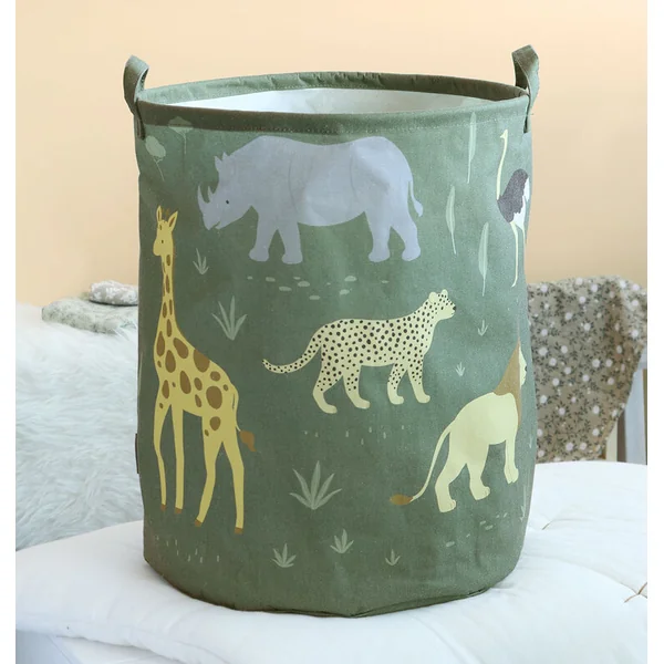 A Little Lovely Company - panier de rangement pour jouets - animaux de la savane