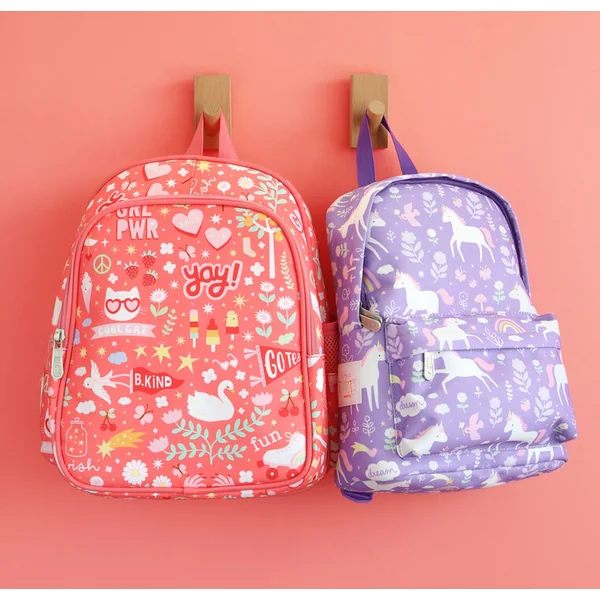 A Little Lovely Company - petit sac à dos pour enfants - licornes et arc-en-ciel