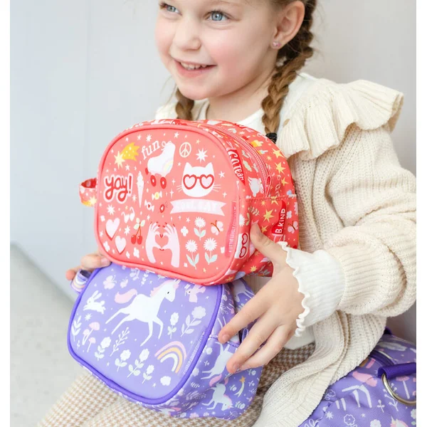 A Little Lovely Company - trousse de toilette - licornes et arc-en-ciel