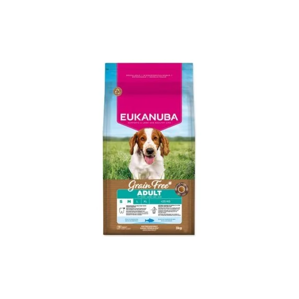 Aliment EUKANUBA Sans Céréales Adulte Petit & Moyen riche en poisson océanique 3 kg