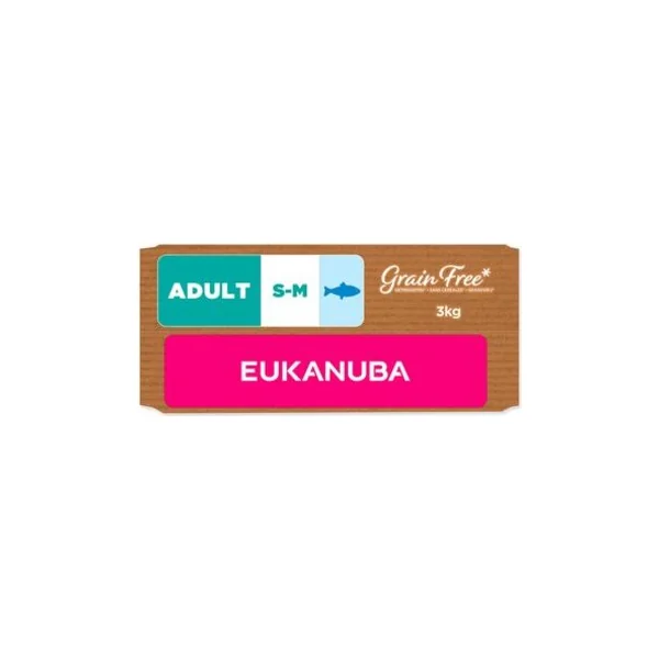 Aliment EUKANUBA Sans Céréales Adulte Petit & Moyen riche en poisson océanique 3 kg