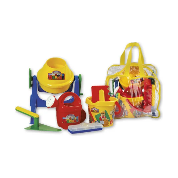 Androni Bétonnière à sable avec accessoires dans un sac de voyage