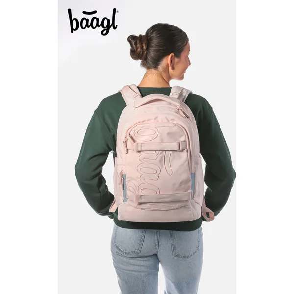 BAAGL ENSEMBLE 3 Skate Max Creamy: sac à dos, trousse, pochette