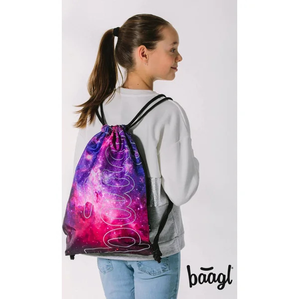 BAAGL ENSEMBLE 3 Skate Max Galaxy: sac à dos, trousse, pochette