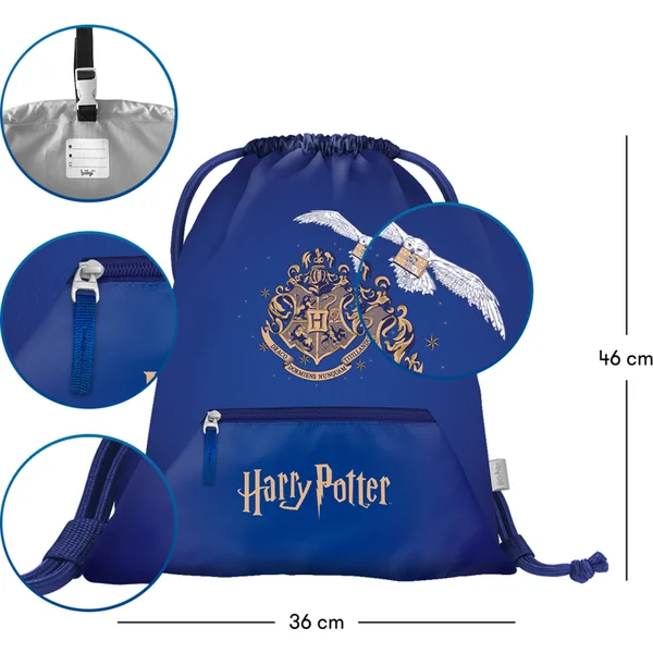 BAAGL SET 3 Airy Harry Potter Poudlard Hedwige : sac à dos, trousse, sac