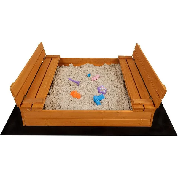Bac à sable en bois pour enfants avec couvercle et bancs Baby Mix 120x120 cm