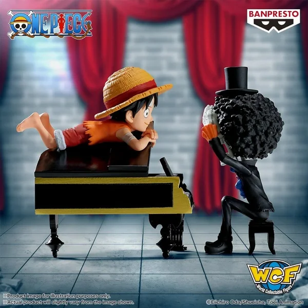 Bandai One Piece Figurine World Collectable Stories Luffy & Brook, 8cm