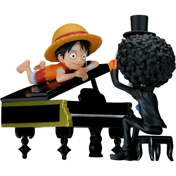 Bandai One Piece Figurine World Collectable Stories Luffy & Brook, 8cm