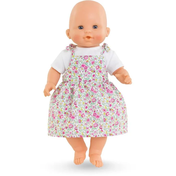 BB36 - ROBE JARDIN EN FLEURS - VETEMENT POUR POUPON 36CM - COROLLE VETEMENTS