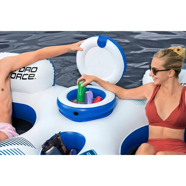 Bestway 43113 Bouée/chaise gonflable pour 2 personnes Rapid Rider, 251 x 132 cm