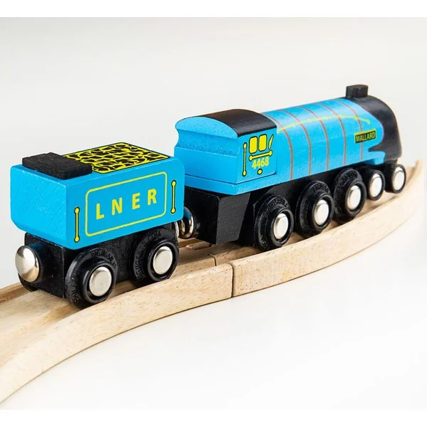 Bigjigs Rail Réplique en bois de la locomotive Mallard + 3 rails