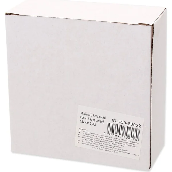 Bol Magic Cat patte de chat en céramique verte 13x5cm 330ml