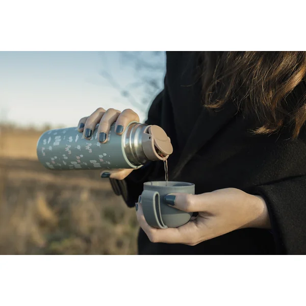 Bouteille isotherme pour liquides avec poignée en silicone 400 ml, Candy pink