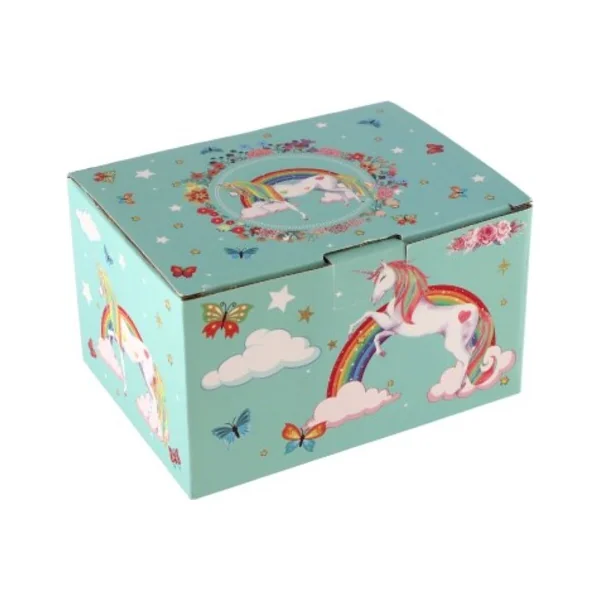 Boîte à musique boîte à bijoux Licorne à remontoir