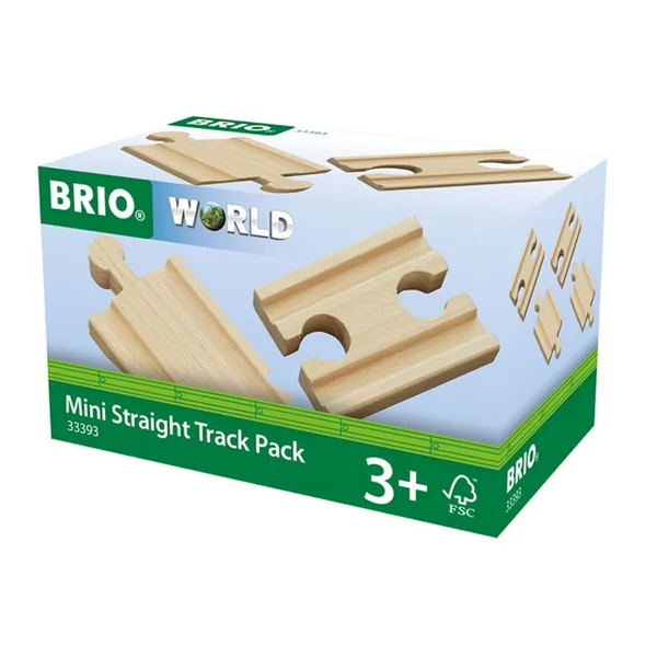 BRIO Lot 4 Mini Rails Double Male / Double Femelle 54 Mm