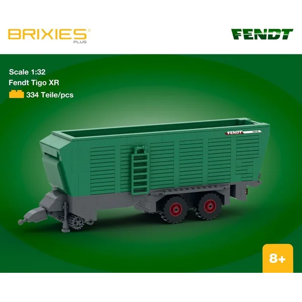 BRIXIES Plus 222.711 Fendt Tigo XR - véhicule de collecte polyvalent, 1:32, 334 pcs