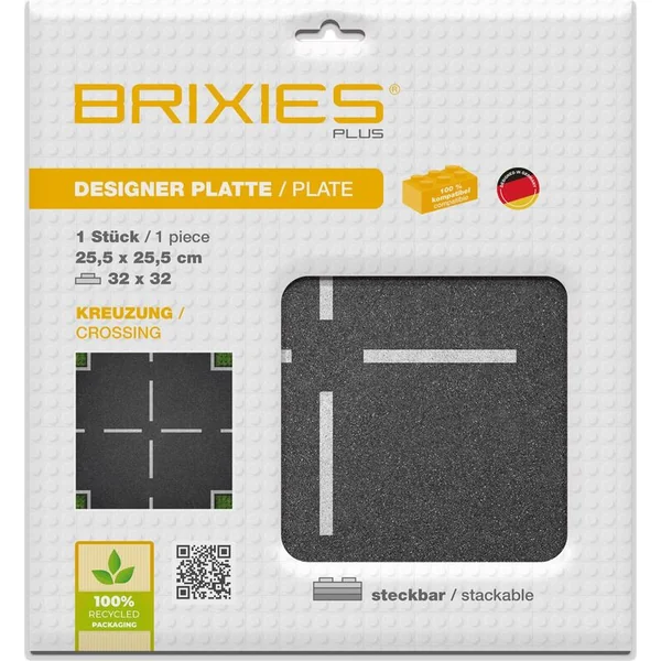 BRIXIES Plus 225.007 Plaque de construction design - carrefour 25,5 x 25,5 cm
