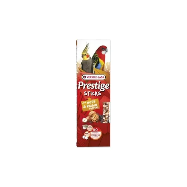 Bâtonnets Versele-Laga Prestige grand perroquet avec noix et glaçage aux raisins 140g 2pcs