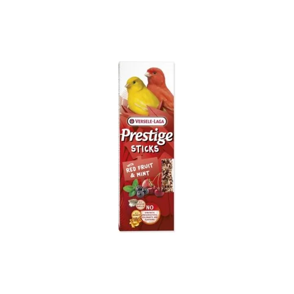Bâtonnets Versele-Laga Prestige Sticks canari aux fruits rouges et à la menthe 60g 2pcs