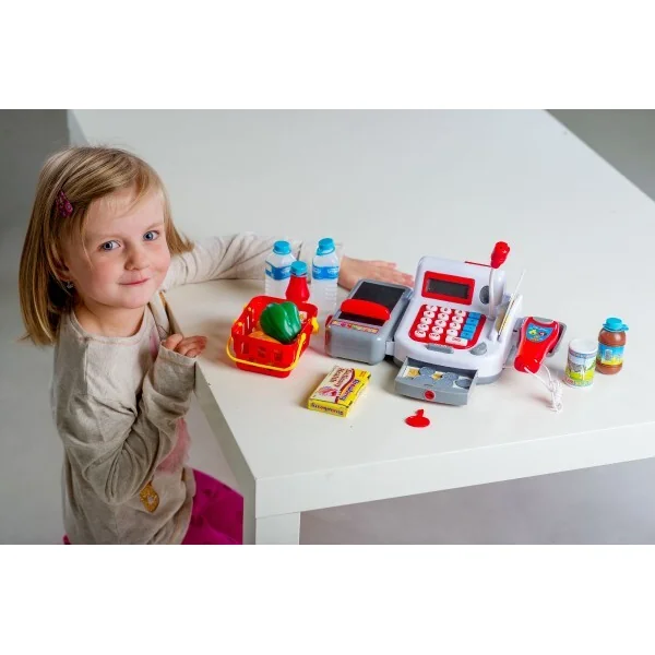 Caisse enregistreuse numérique avec accessoires à piles avec son et lumière