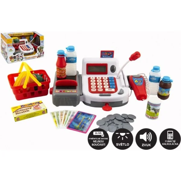 Caisse enregistreuse numérique avec accessoires à piles avec son et lumière