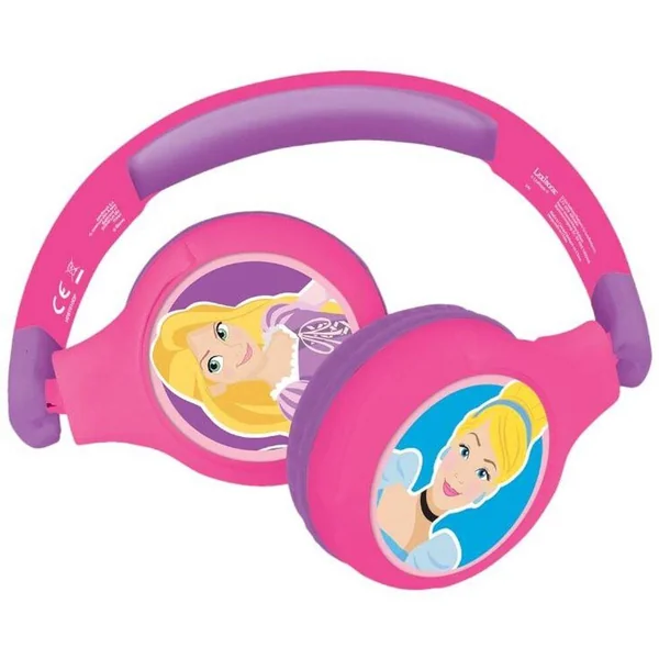CASQUE 2 EN 1 BLUETOOTH® ET FILAIRE CONFORTABLE ET PLIABLE AVEC LIMITATION DE SON DESIGN DISNEY PRINCESSE