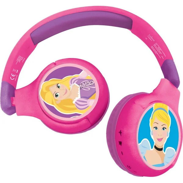 CASQUE 2 EN 1 BLUETOOTH® ET FILAIRE CONFORTABLE ET PLIABLE AVEC LIMITATION DE SON DESIGN DISNEY PRINCESSE