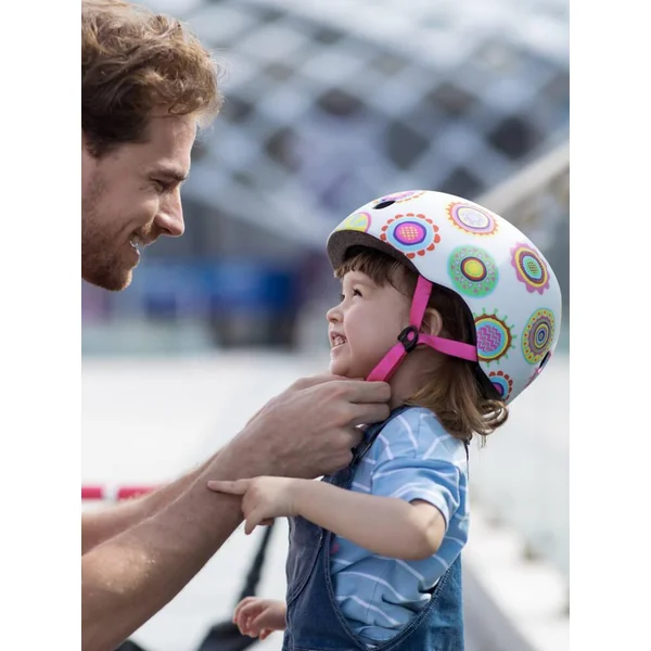 CASQUE DOODLE DOTS - BOUCLE MAGNETIQUE - LUMIERE LED INTEGREE - TAILLE S