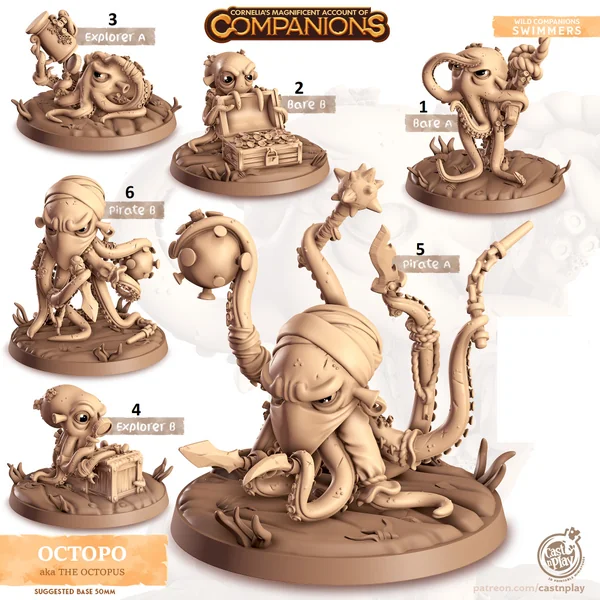 Cast n Play - Les Compagnons de Cornelias - Aquatiques - Pieuvre