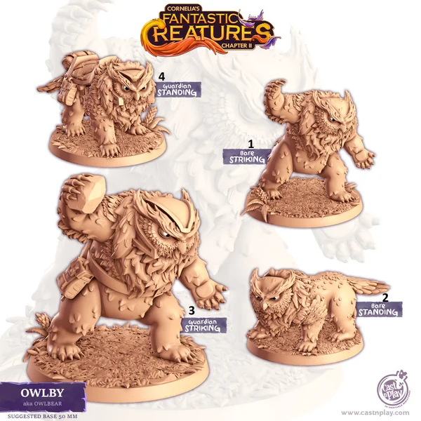 Cast n Play - Les Compagnons de Cornelias - Fantastiques - Jeune Ours-Hibou