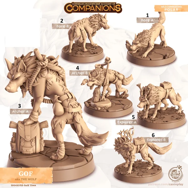 Cast n Play - Les Compagnons de Cornelias - Polaire - Loup