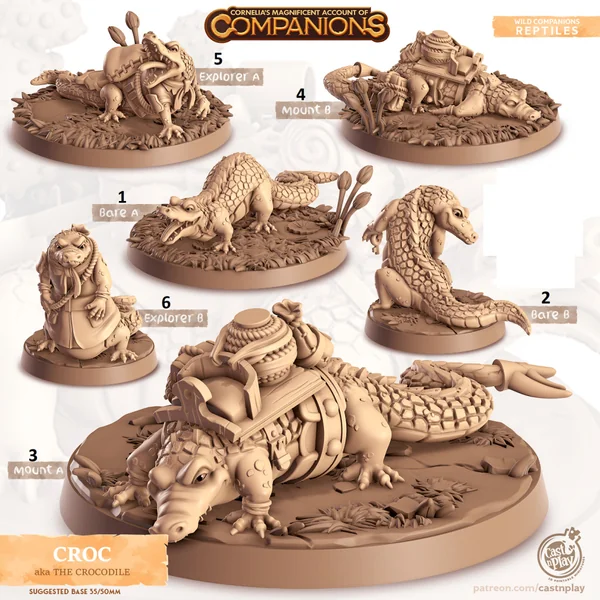 Cast n Play - Les Compagnons de Cornelias - Reptiles - Crocodile