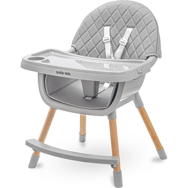 Chaise de salle à manger Baby Mix Freja en bois gris foncé