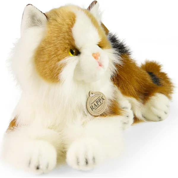 Chat en peluche tricolore 30 cm ECO-FRIENDLY