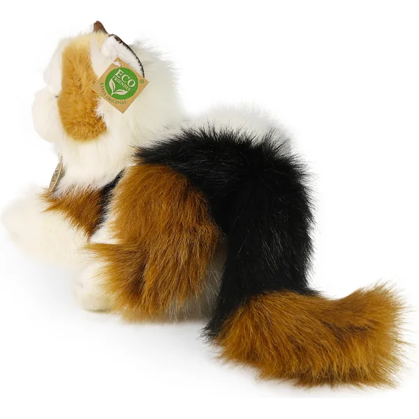 Chat en peluche tricolore 30 cm ECO-FRIENDLY