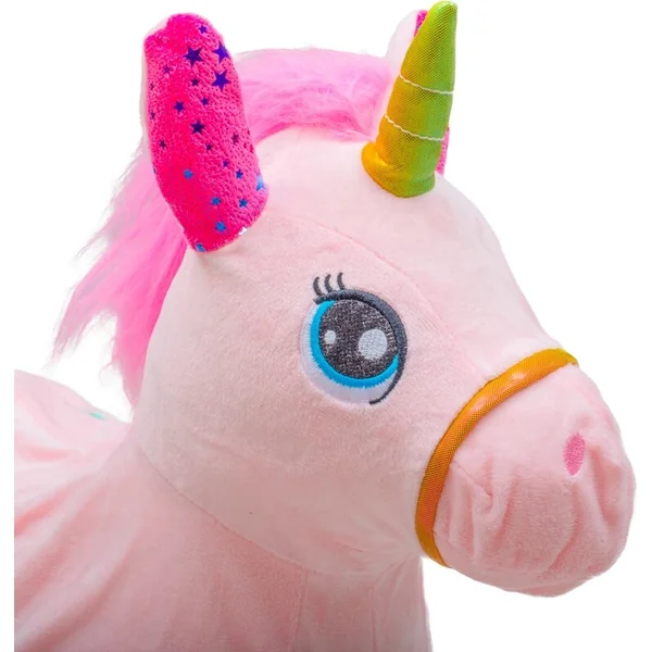 Cheval à bascule en peluche avec son Baby Mix Licorne