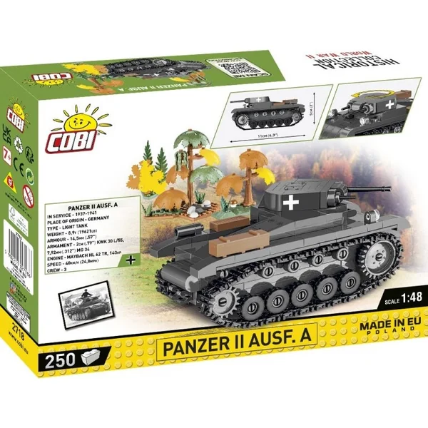 Cobi 2718 II WW Panzer II Ausf A, 1:48, 250 p.